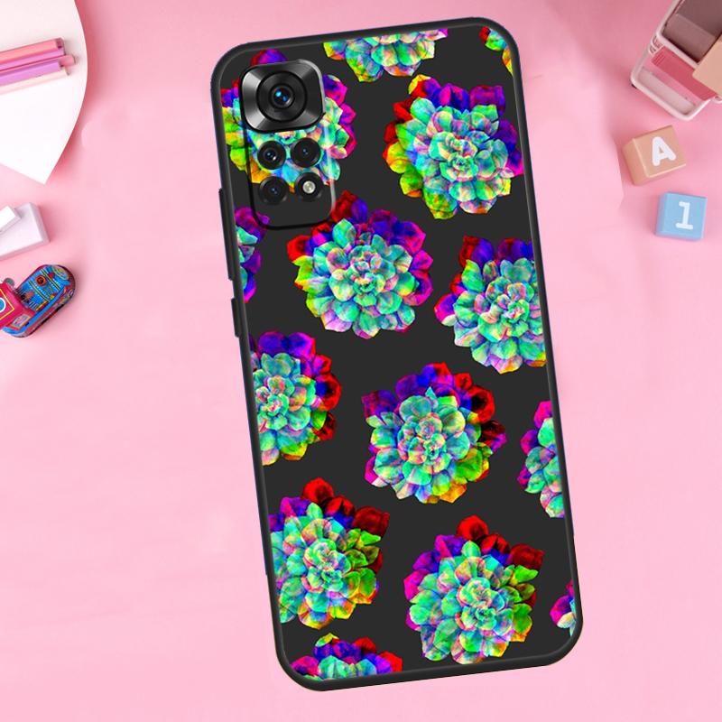 Kaktus-Sukkulente als Handyhülle für Xiaomi Redmi Note 13, 14, 9, 10, 11, 12, 15 Pro Plus, Redmi 15 C, 14 C, 10 C, 12 C, 13 C