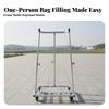 Freestanding Bag Stand Rack | Adjustable Sack Holder, Rust-Resistant, Metal