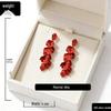 Boucles d'Oreilles Pompons Pétales de Rose Élégantes - Mode Européenne Écologique pour Femmes