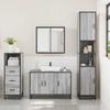 3 Piece Bathroom Furniture Set Gray Sonoma Wood Based Material