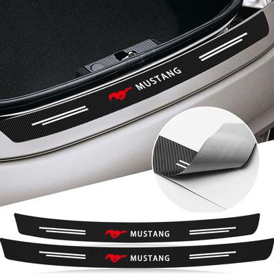 Carbon Fiber Car Trunk Rear Bumper 3D Sticker Guard Plate Protector For Carnival Fox Figo Mondeo Escort Fusion Evos Escape Flex Vertrek GT