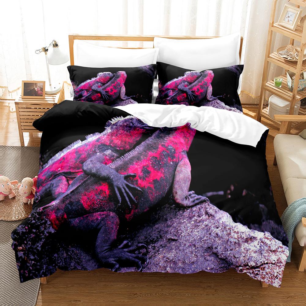 3D The Iguan Bedding Sets Duvet Cover Set With Pillowcase Twin Full Queen King Bedclothes Bed Linen