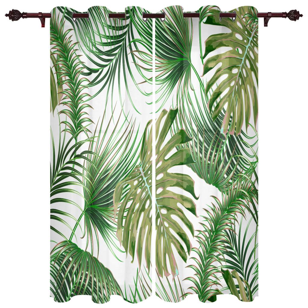 Sommergrün Tropische Pflanze Palmblätter Luxus Heimvorhänge Haushaltswaren Wohnzimmer Schlafzimmer Maßanfertigung