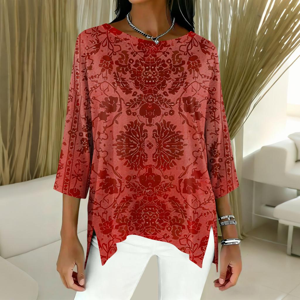 Women's 3/4 Sleeve Shirts Graphic Tees Shirts Casual Basic Tops Pullovers