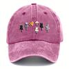 Cute cat printed baseball cap for men and women, simple and casual, daily sun protection, duck tongue cap