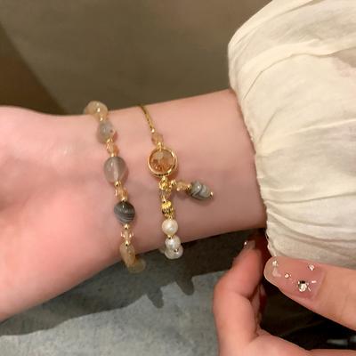 Korean Artificial Pearl Crystal Bracelet Niche Simple Bracelet Versatile Beaded Bracelet