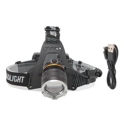 Rechargeable Headlamp High Brightness Adjustable Zoom Lightweight Waterproof Head Flashlight for