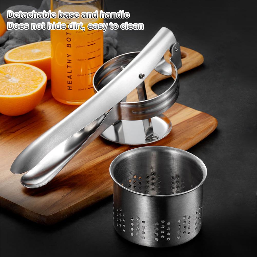 Stainless Steel Manual Juicer Fruit Masher Citrus Orange Juicer Hand Squeezer Press Machine Kitchen Crusher Potato Masher Tool