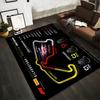 Formula 1 Silverstone Circuit Design Non-slip Rug Suitable for Living Room and Bedroom Sofas.