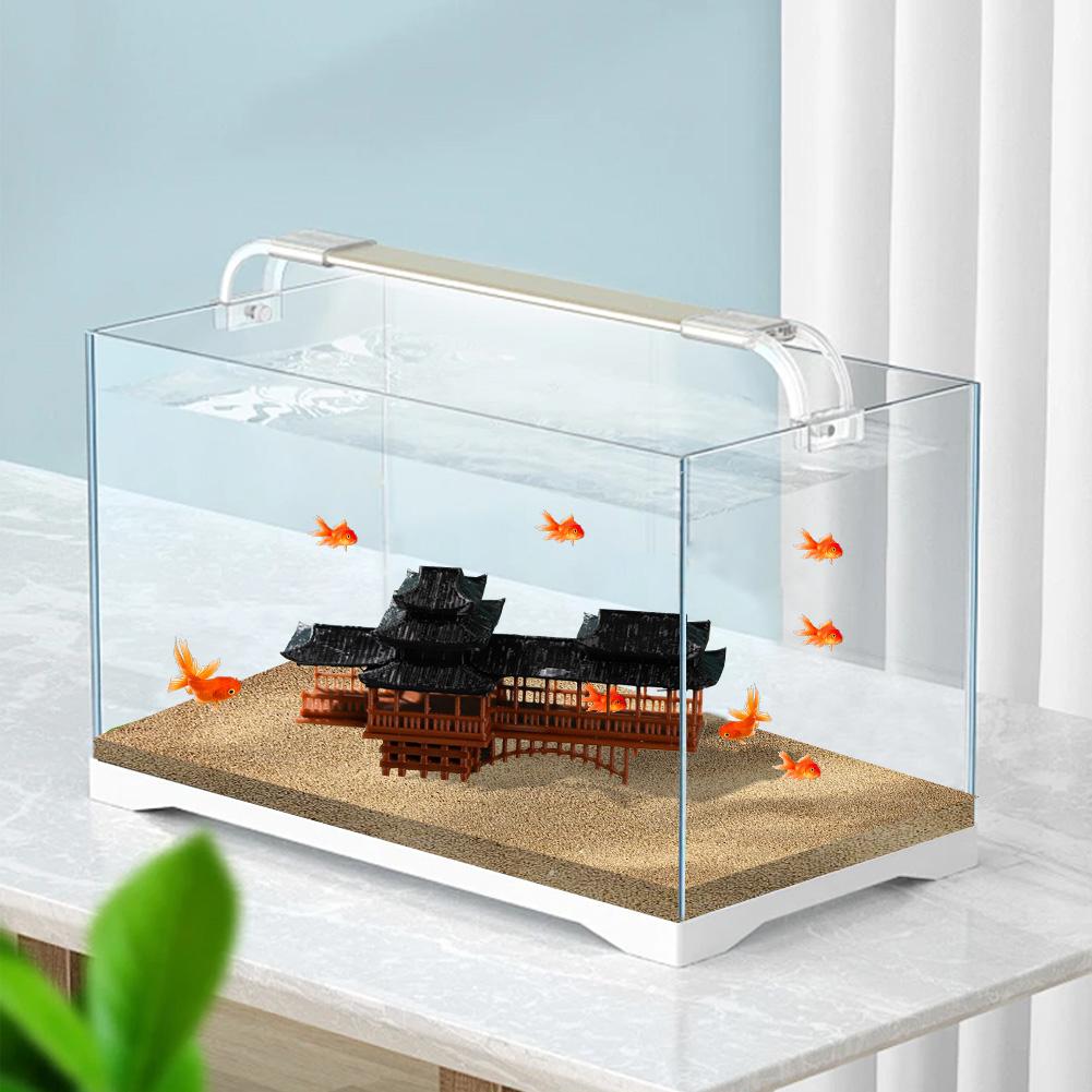 Ozdoby krytého mostu, Miniaturní model krytého mostu, Simulovaný malý starožitný architektonický model Krajinná ozdoba pro dekoraci bonsají