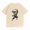 Unisexs Clothing New 100 Cotton Summer TShirt Demon Slayer Unisexs TShirt Tanjiro Print Casual Unisexs TShirt