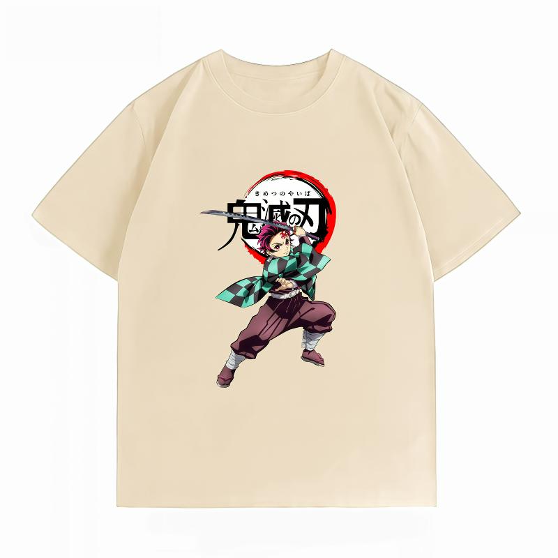 Unisexs Clothing New 100 Cotton Summer TShirt Demon Slayer Unisexs TShirt Tanjiro Print Casual Unisexs TShirt