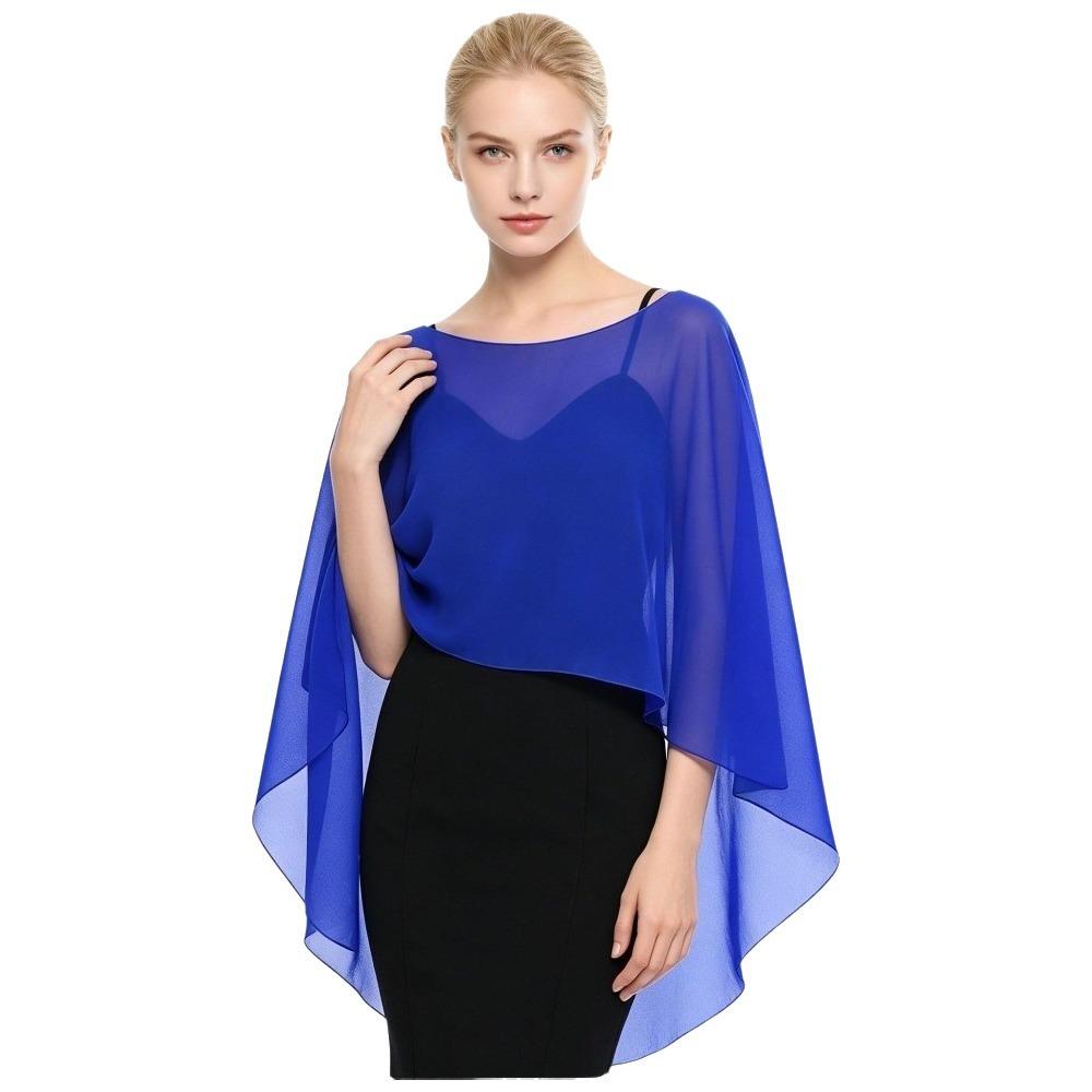 Elegant Sheer Shawl Top Loose Fit Chiffon Sunscreen Outerwear Chiffon Cover Up  Vacation