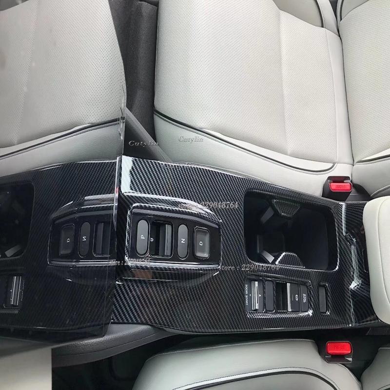 LHD For Honda E:NS1 ABS Carbon Fiber Car Center Console Gear Shift Panel Cover Trim Sticker Interior Accessories