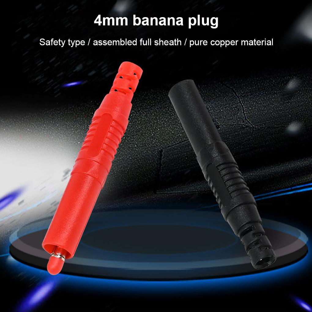 ABS Banana Plug Portable Professional Straight Male 4MM Wire Solder Audio Equipment Sound Box Connector Adapter Part