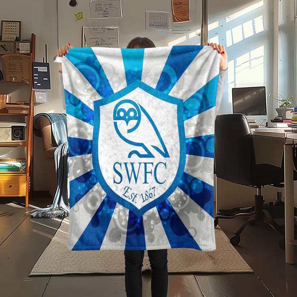 1PC Sheffield Wednesday Football Club Patterned Flannel Blanket Suitable For All Seasons for Home Decor Warmth and Comfort Gifts Holiday Present