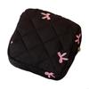Cute Bow Design Sanitary Napkins Bag Zipper Closure Multipurpose Storage Pouch Compact & Portable Tampon Holder Case