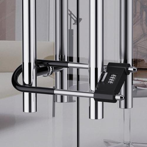 YAVINCOL Adjustable Padlock, 4-Digit Combination Lock, U-Lock, Waterproof, Rustproof, Anti-Theft, Large Combination Lock, Number Lock, for Schools, Of