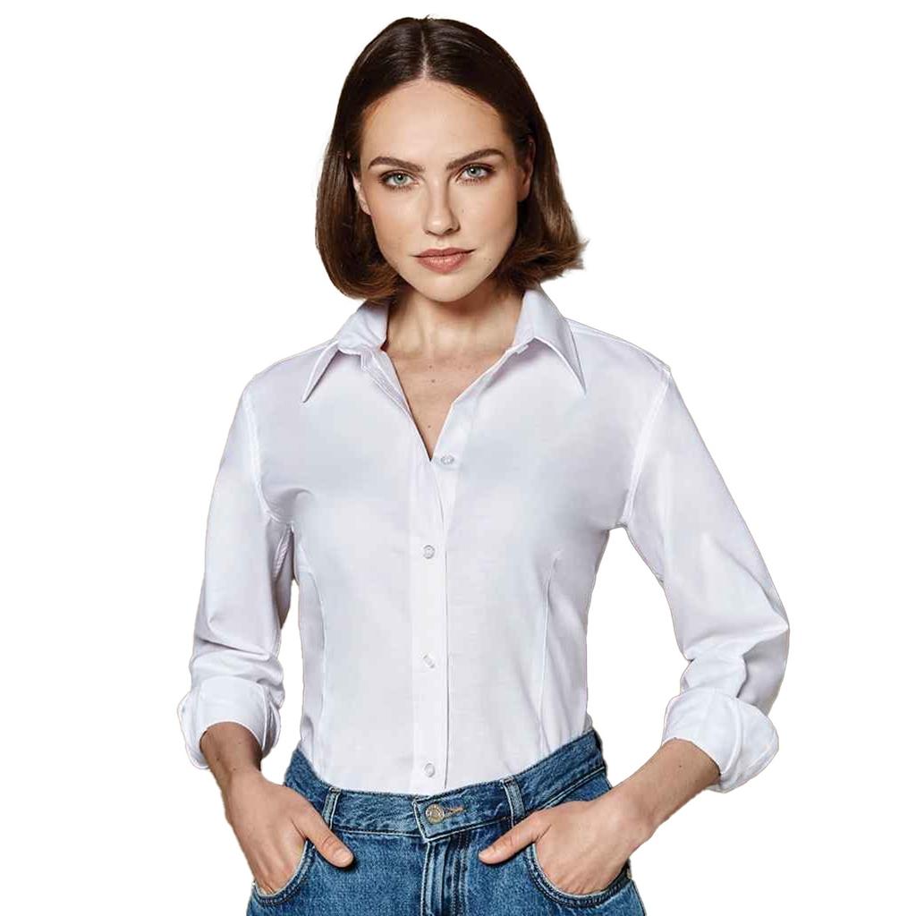 Kustom Kit Womens/Ladies Oxford Tailored Long-Sleeved Shirt
