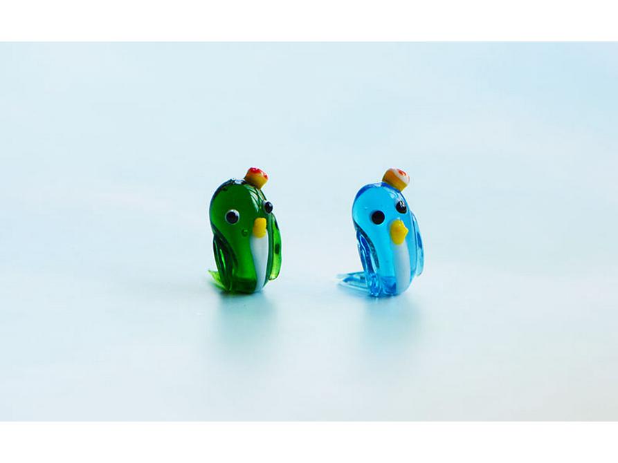 Handcrafted Glass Cartoon Animal Ornaments - Crab & Turtle Decor