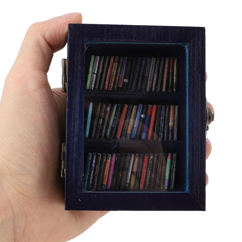 Taschen-Angst-Bücherregal Stressabbau Dekorative Verzierung Miniatur-Bücherregal Vitrine für