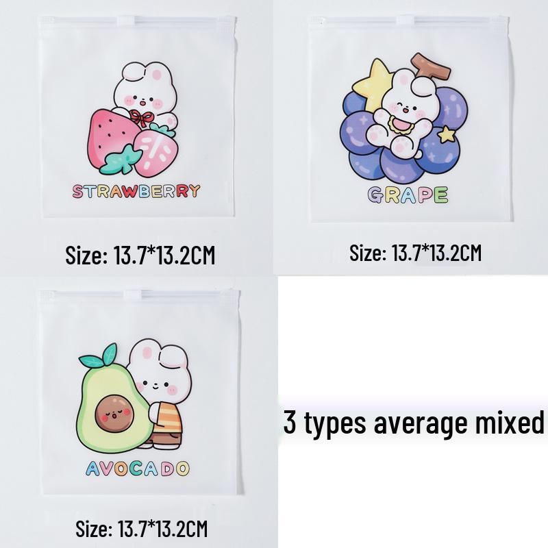 Christmas Animal Snacks Zipper Bag | Cute Cookies, Candy & Mask Storage for Girls