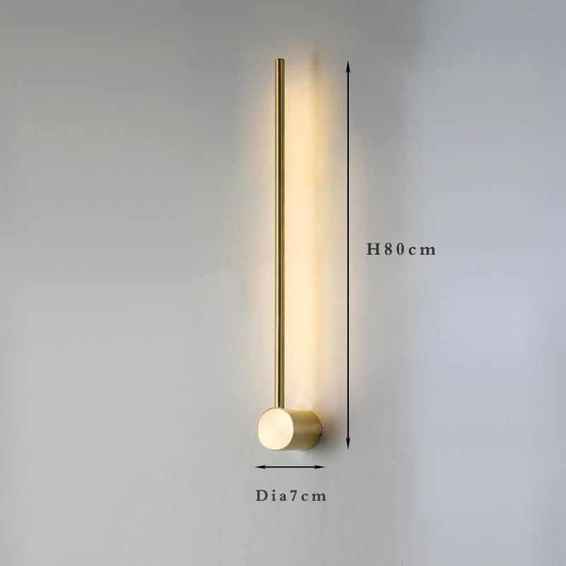 Fumi  Contemporary Long Strip Wall Lamp,  Led  Minimalist Indoor Wall Light For Indoor Living Room Bedroom,dining Room,bathroom