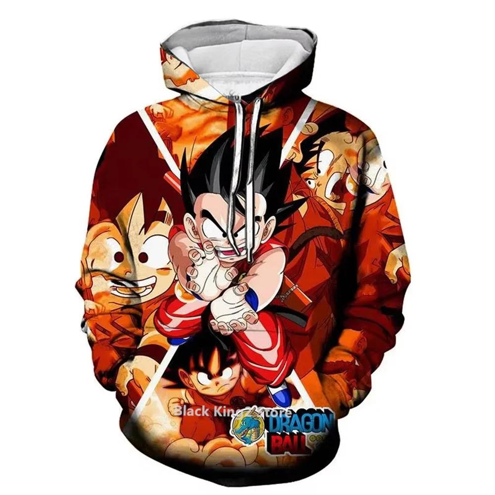 Anime Hoodie Dragon Ball Z Son Goku Printed Autumn Casual Sweatshirts Fashion Pullover Hooded Unisex Tops HIP HOP Streetwear