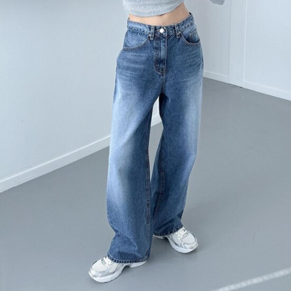 New ArrivalS Open Run Women S Cover Up Denim pantS Medium Blue Wide jeanS