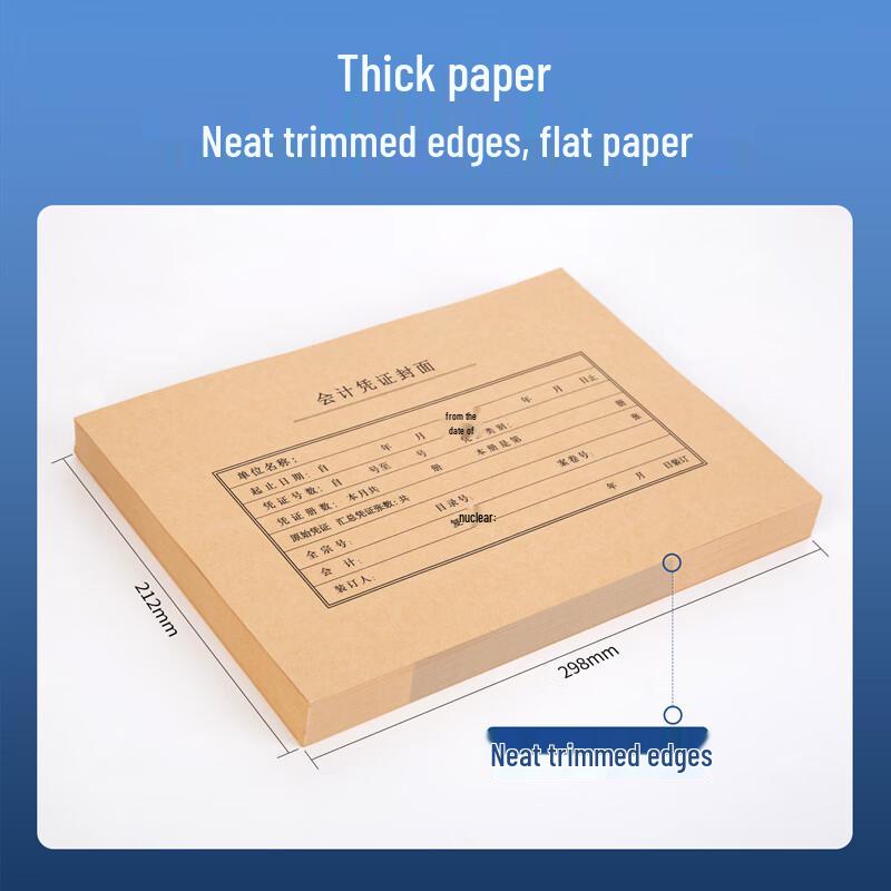Deli A4 Kraft Paper Voucher Binding Covers