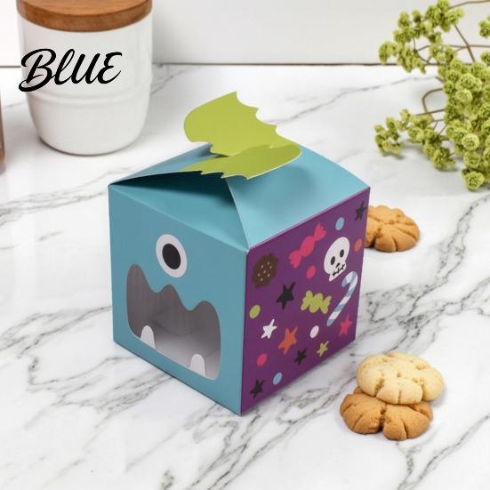 Cookie Packaging Containers Cute Halloween Treat Boxes Party Candy Boxes for Goodie Snack Foldable Cardboard Gift Packaging Small Container