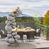 280cm Gold Backdrop Stand, Round Metal Wedding Arch for Birthday Party, Bridal Shower, Graduation, Ceremony