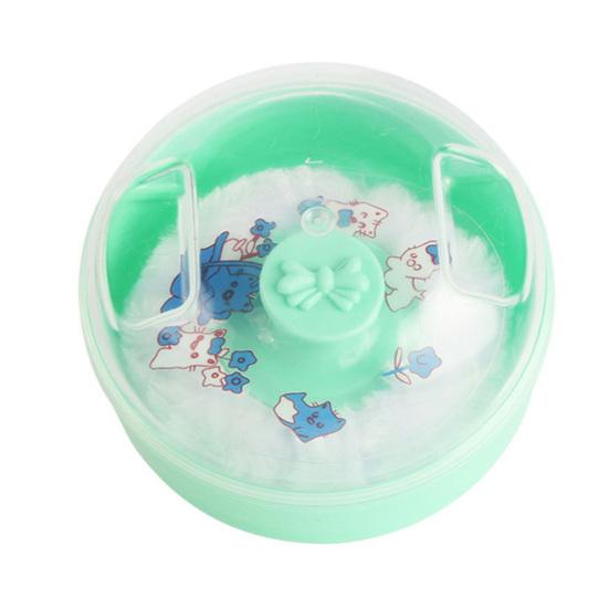 Puderpufflåda för bebisar Resvänlig Stark Färg Accessoar Behållare för Babytalk med Puff för Barn