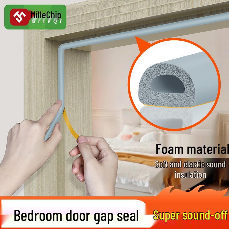 Theft-Proof I-Shaped Self-Adhesive Door Sealing Strip - Anti-Collision, Dustproof, Windproof, Soundproof Door Frame Insulation Strip