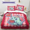 Bulbasaur Pattern Bedding Quilt Set Quilt Cover Pillowcase Home Decoration Birthday Gift (1 * duvet cover + 2 * pillowcase, without core)