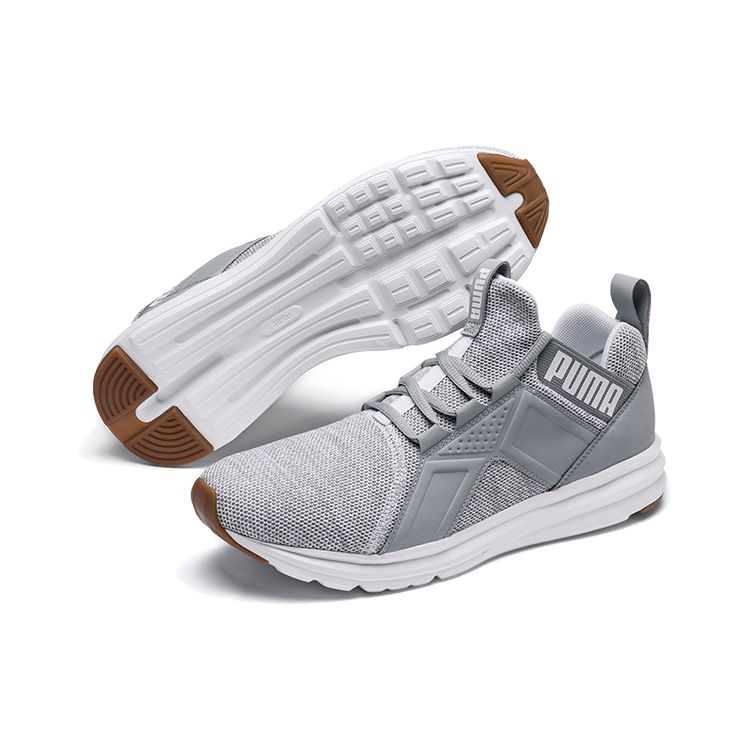 Puma Enzo Knit Comfortable Shock Absorbing Durable Lightweight Low Top Casual Shoes Men Sneaker Gray White 191635-06
