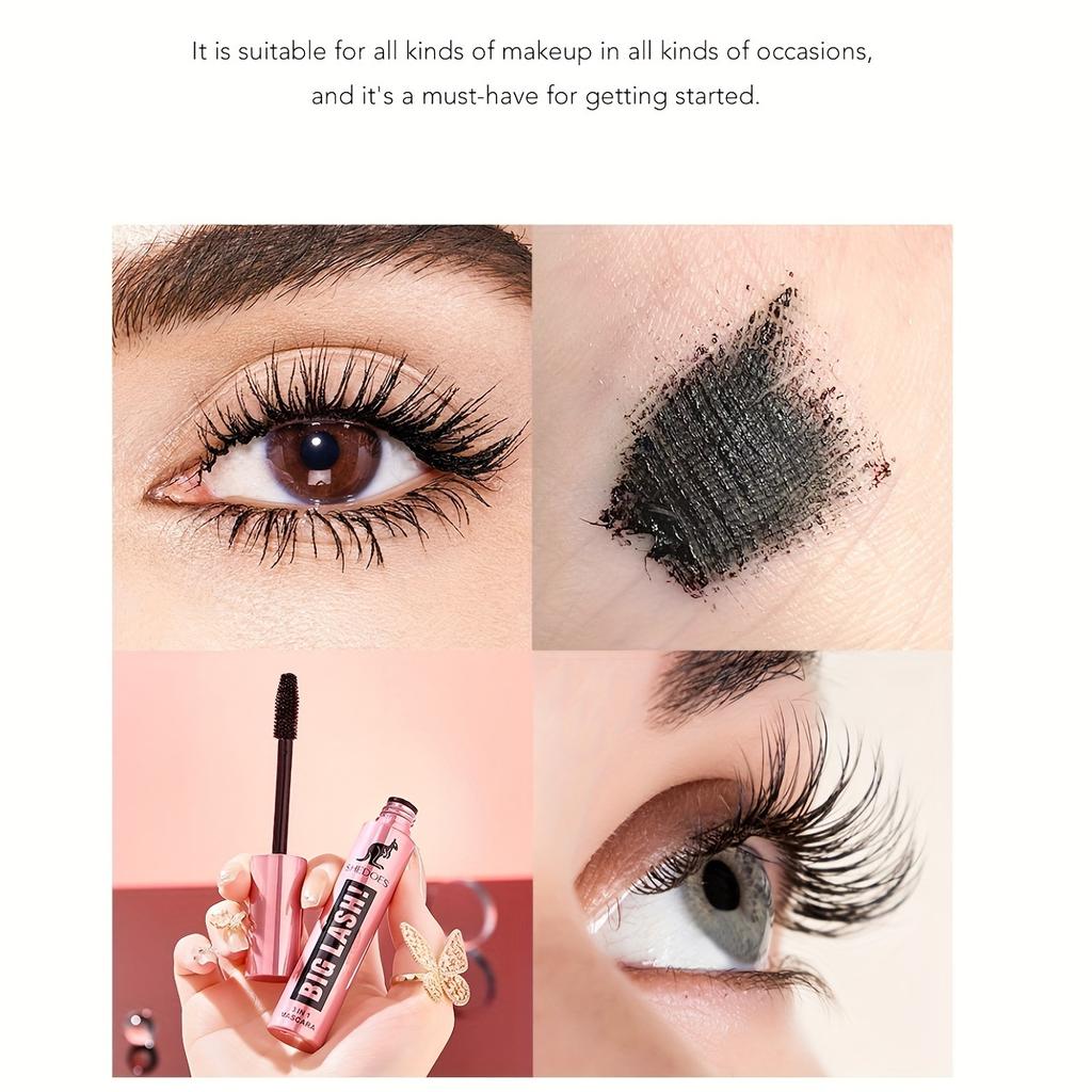 Luxe Lash 4D Mascara, Waterdichte Zwarte Mascara, Volumegevend & Verlengend, Perfect voor Dramatische Looks & Gevoelige Ogen