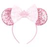9.5 CM New Cute Glitter Crown Hairband Sequins Bows Mouse Ears Headband Kids Festival Party Cosplay Headband