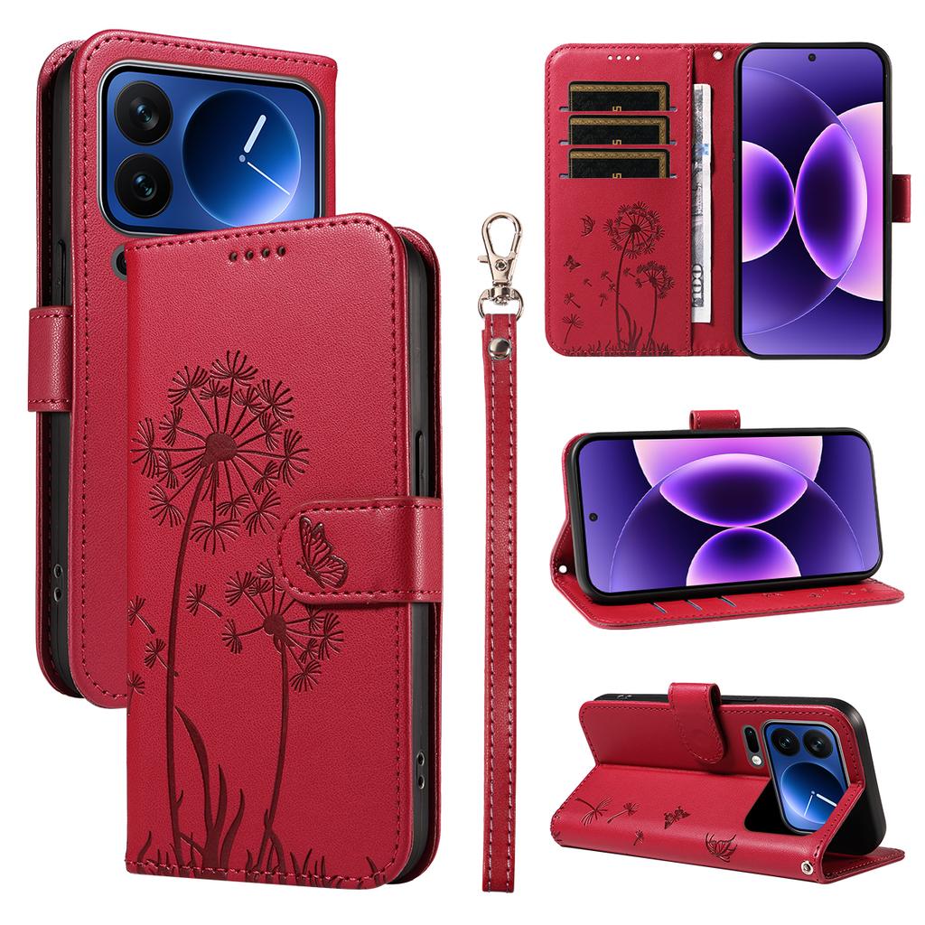 For Oppo A6 Pro 4G/Oppo F31 5G/Oppo A6 Pro 5G Leather Wallet Case with Strap Dandelion Imprint Phone Stand Cover
