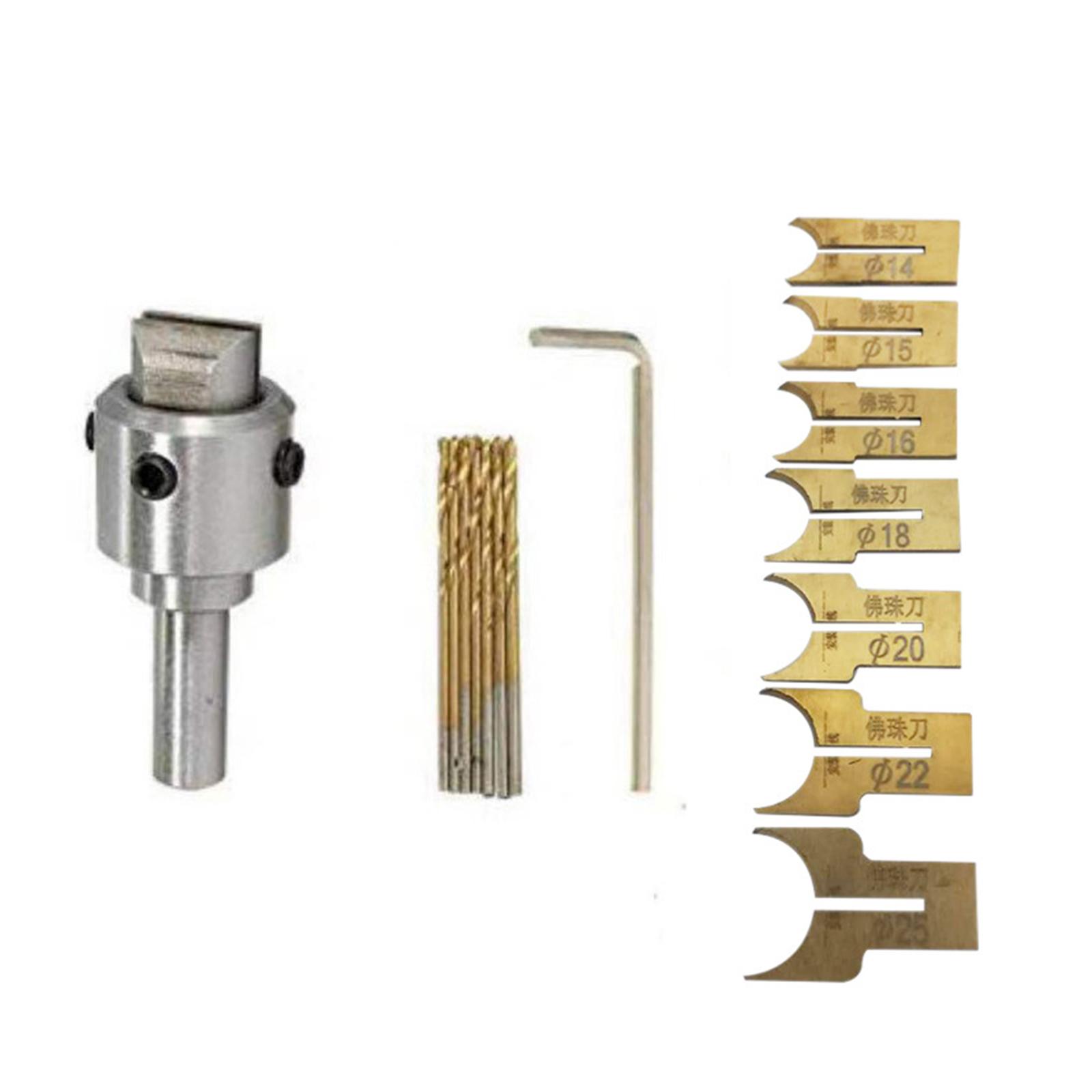 

Titanium Alloy Wooden Beads Ball Blades Woodworking Tools Wood Router Bit 9Pcs