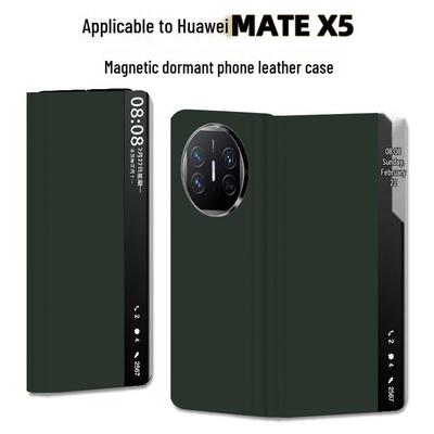 Huawei Mate X5 Magnetic Flip Cover: Smart Window Design, Free Answering Feature, Protective Case