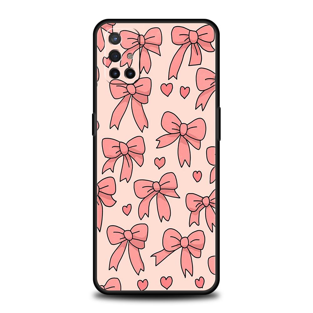 Phone Case For OnePlus 13 12 11 10 9 Pro 9T 13R 12R 10R 9R 9RT 10T 8T 8 Nord 2T CE 2 3 5G N200 N30 Cover Cute Pink Heart Bow