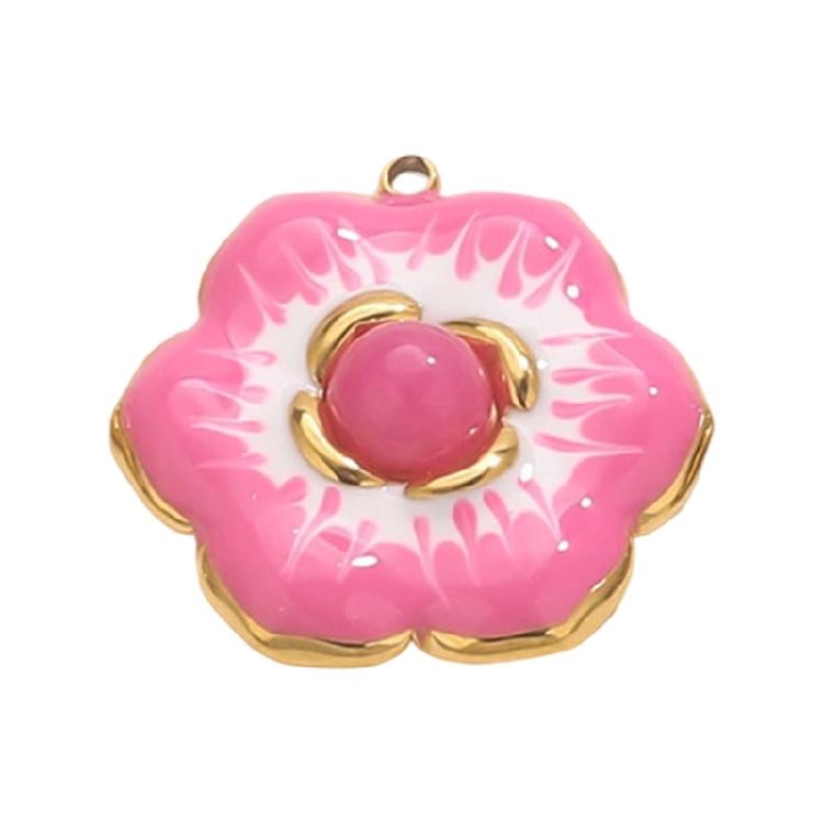 Polierte Lebendige Florale Anhängerkomponente Für Individuelle Halsketten Armbänder Ohrringe Basteln