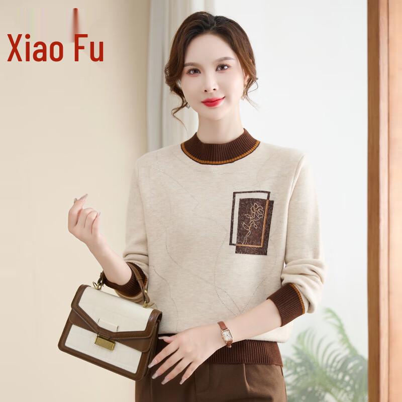 

Xiaofu 2025 Women s Fleece Lined Pullover Sweater 5XL