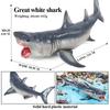 Oenux Ocean Animals Action Figures Sealife Shark Whare Megalodon Model Figurines PVC Home Decoration Kid Cognitive Education Toy