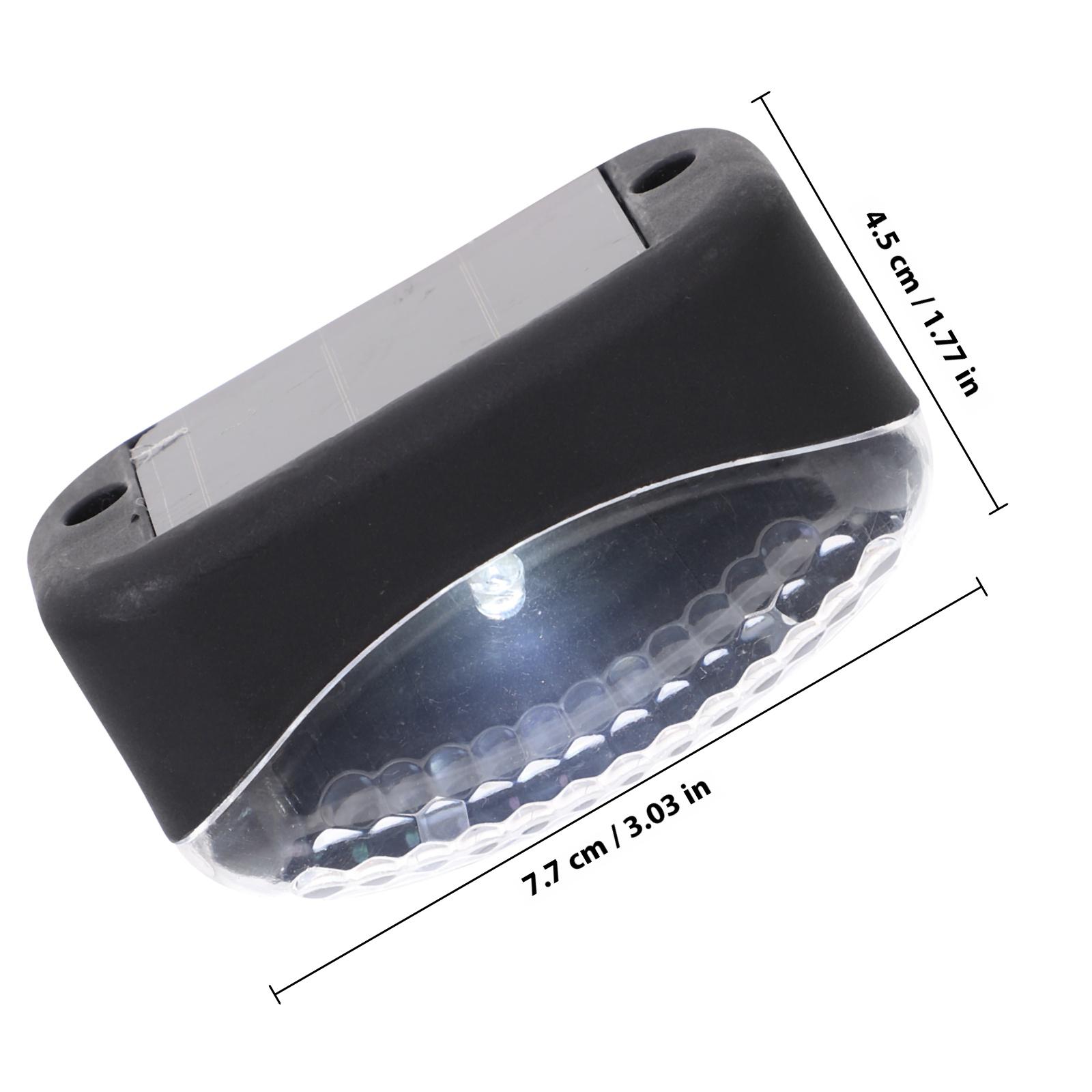 

4Pcs Solar Stair Lamp Outdoor Waterproof Step Lights Solar Powered Deck Lights Outdoor Stair Lighting Waterproof Deck Lamps чорний