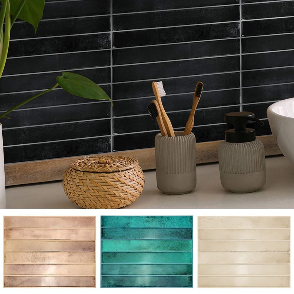 Brick Design Backsplash Wall Decals 3D Imitation Wall Tile Stereo Wall Stickers  Home Decoration