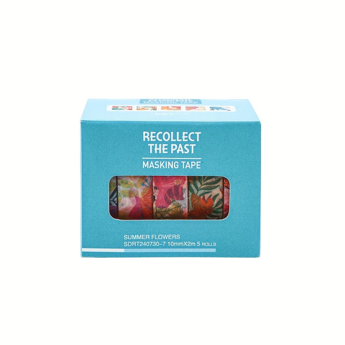 

5 рулонов ленты для ручного учета и бумаги с декоративными наклейками с растениями и цветами, подходящие для рукоделия, подарочной упаковки, фестиваля