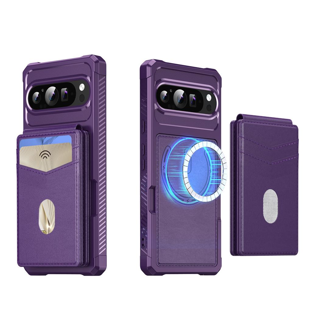 2 in 1 Detachable Card Holder Magnetic Leather Phone Case For Google Pixel 10 Pro XL 9A 9 8 8A 7A 7 Comfortable Grip Stand Cover