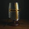 Medieval Crusader Helmet Steel Brass Knight Armor Ren Faire Cosplay LARP Reenactment Gear Collectible Viking Helmet Gift